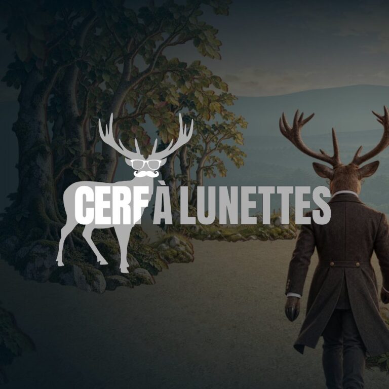 Logo Cerf à Lunettes sur le décor du site cerfalunettes.ch